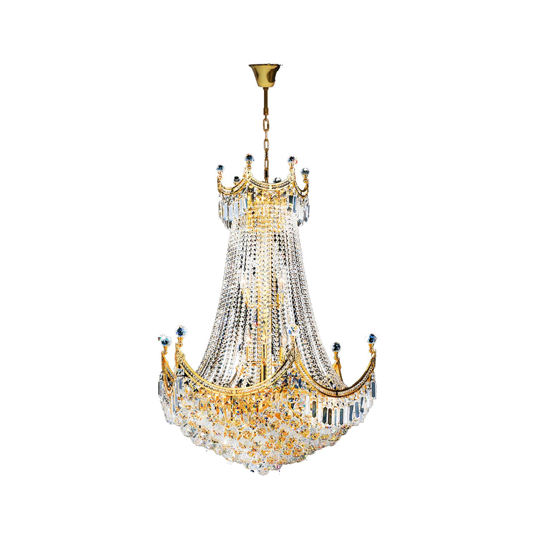 Royal Empire Crystal Basket Chandelier - GOLD- W:76cm