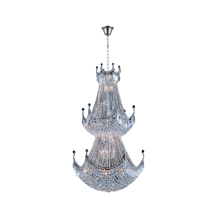 Royal Empire Staircase Basket Chandelier - Chrome - W:90cm