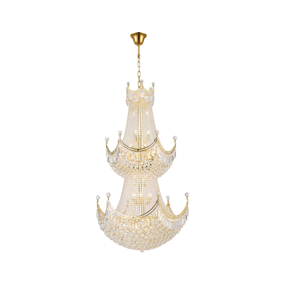 Royal Empire Staircase Basket Chandelier Gold W:90cm