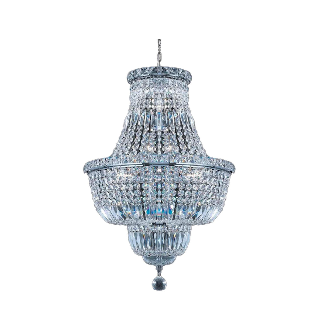 Empress Crystal Basket Chandelier - CHROME - 12 Light - Designer Chandelier Australia