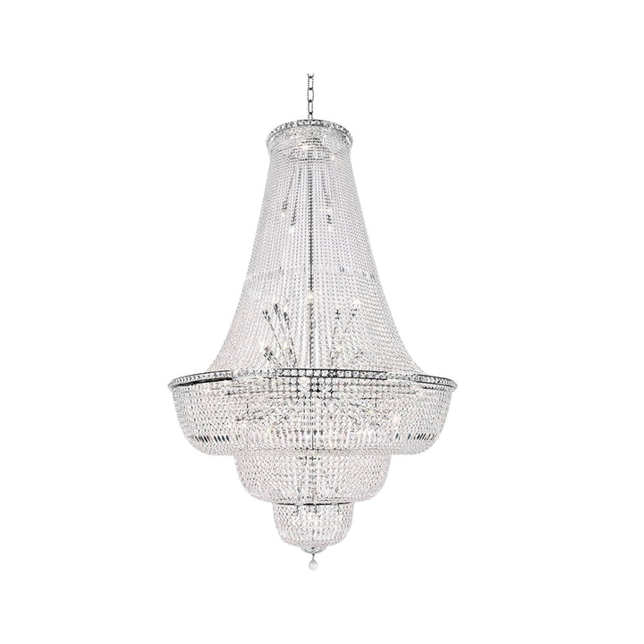 Empress Crystal Basket Chandelier - Chrome - Lights: 76