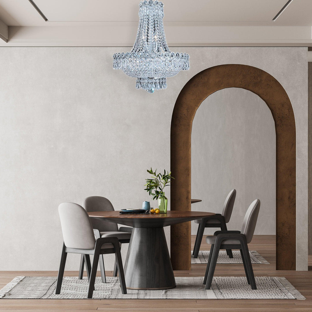 Empire Basket Chandelier - Chrome - 8 Light