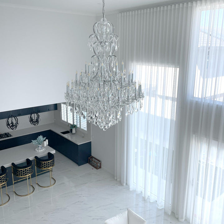Maria Theresa Crystal Chandelier Royal 48 Light - CHROME - Designer Chandelier Australia