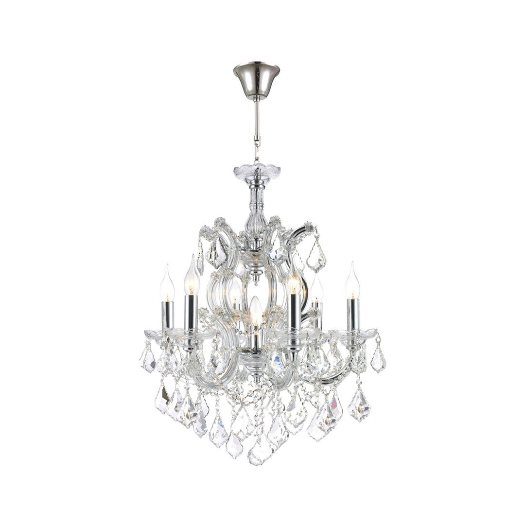 Maria Theresa Crystal Chandelier Grande 7 Light - CHROME - Designer Chandelier Australia