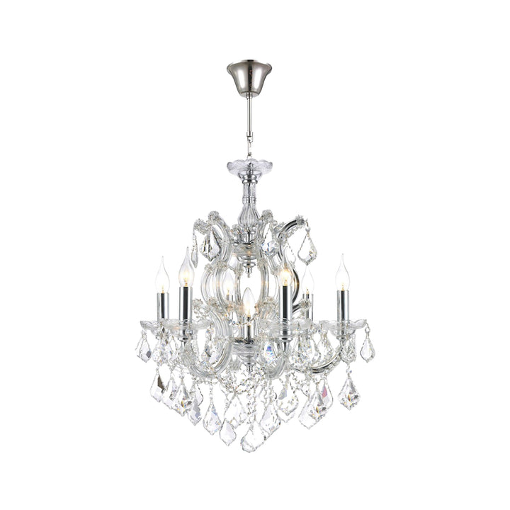 Maria Theresa Crystal Chandelier Grande 7 Light - CHROME - Designer Chandelier Australia