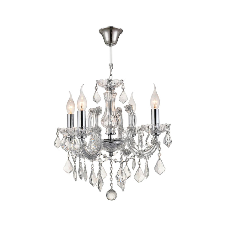 Maria Theresa 4 Light Crystal Chandelier - CHROME - Designer Chandelier Australia