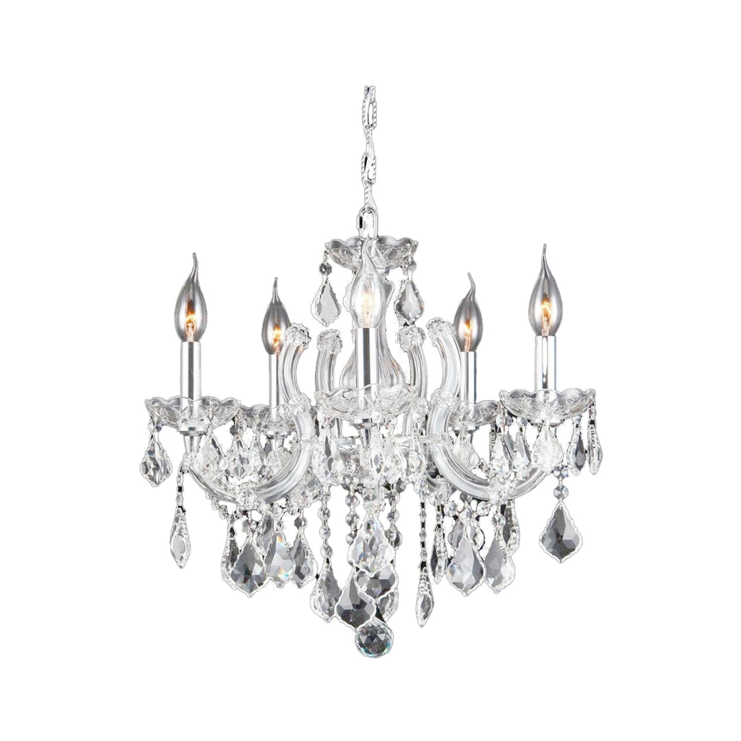 Maria Theresa 5 Light Crystal Chandelier - CHROME - Designer Chandelier Australia