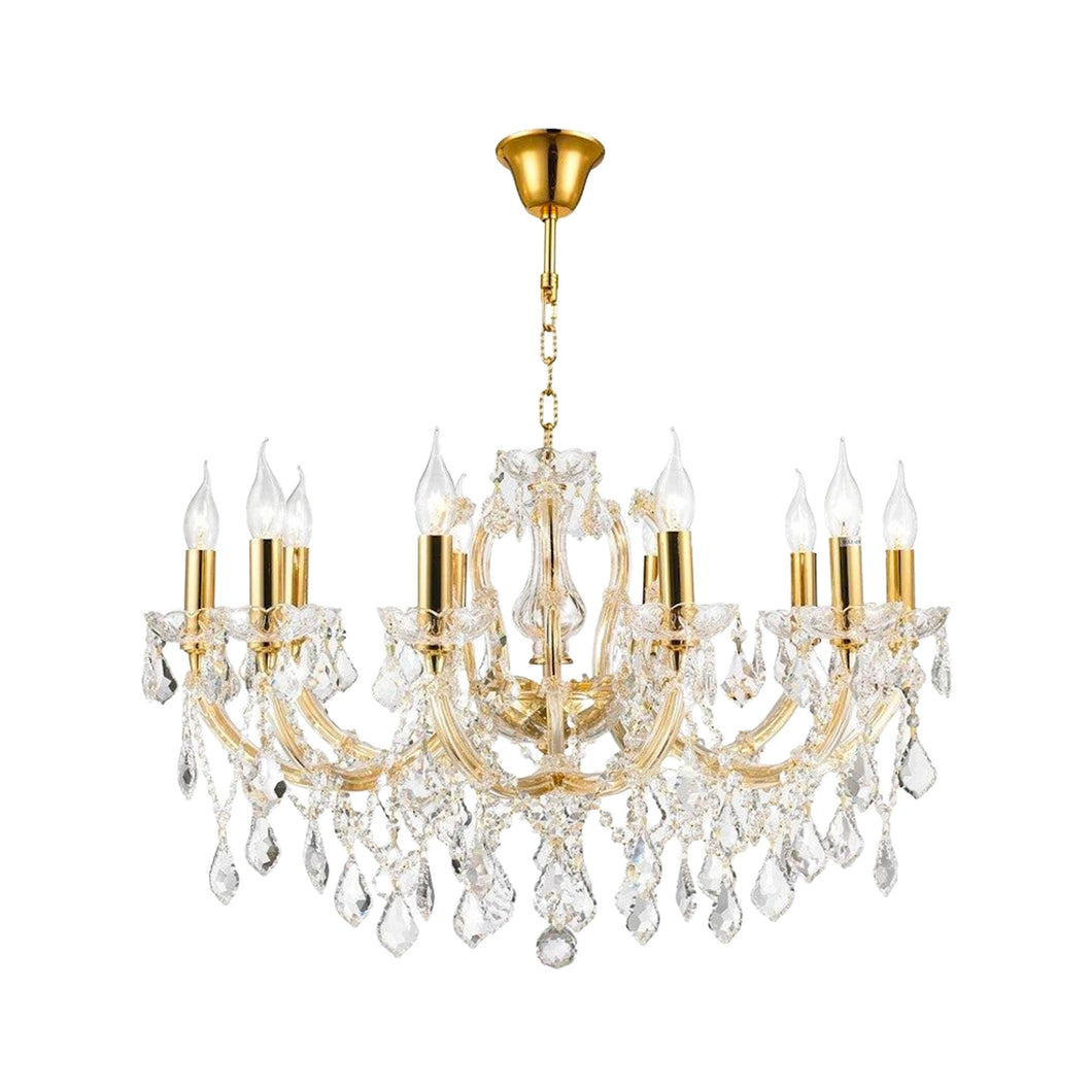 Maria Theresa Crystal Chandelier Grande 10 Light - GOLD