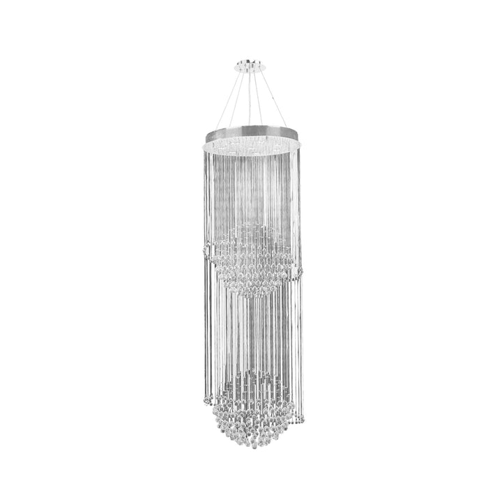 Double Saturn Ball LED Crystal Chandelier - Width:60cm Height:180cm - Designer Chandelier Australia