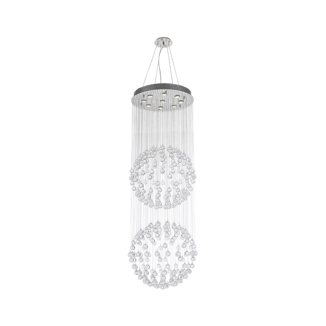 Double Full Ball LED Crystal Chandelier - Width:60cm Height:180cm