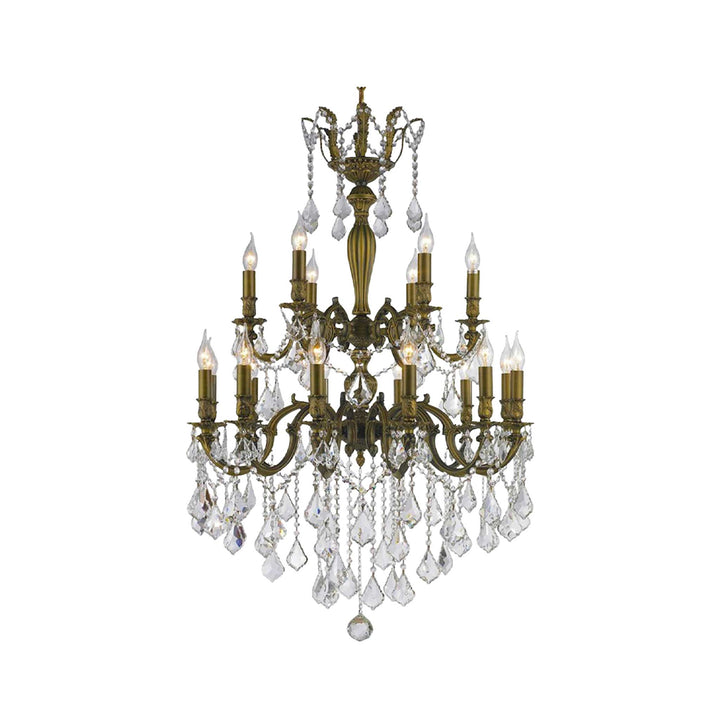 Americana 18 Light Crystal Chandelier - Antique Bronze Style