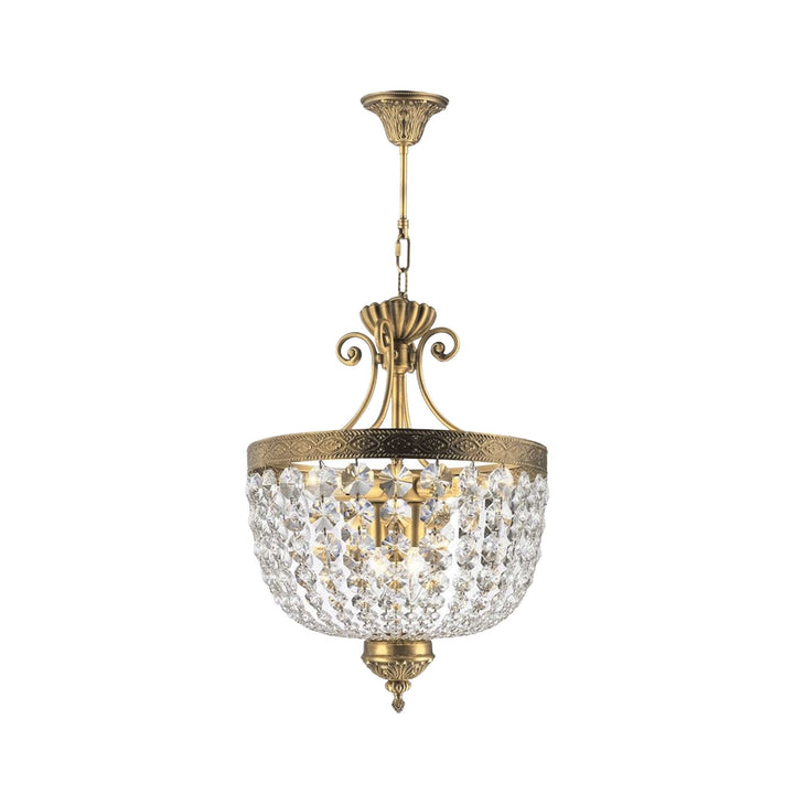 Florence Basket Chandelier - Solid Brass Finish- W:40cm