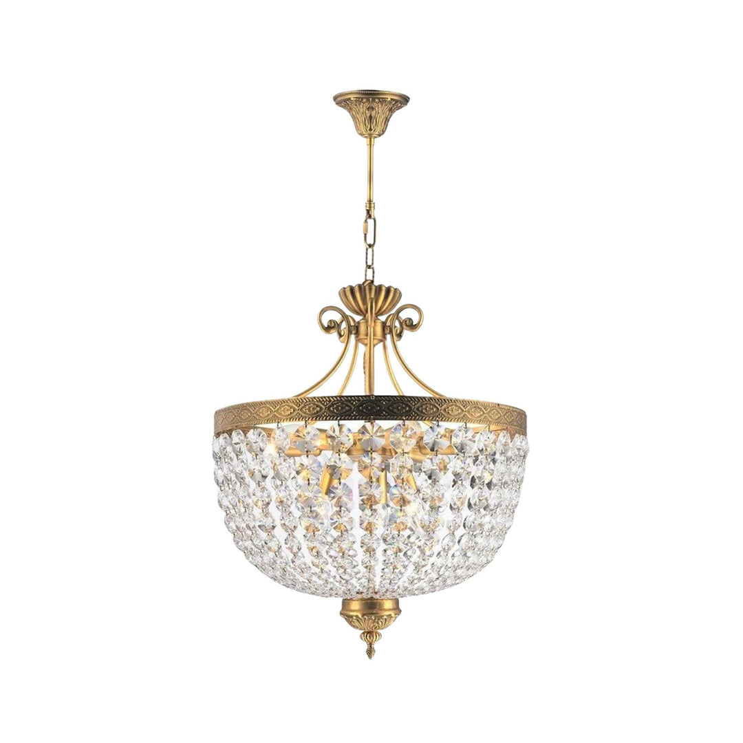 Florence Basket Chandelier - Solid Brass Finish- W:50cm H:65cm - Designer Chandelier Australia