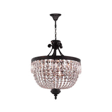 Load image into Gallery viewer, Florence Basket Chandelier - Flemish Brass Finish- W:50cm H:65cm
