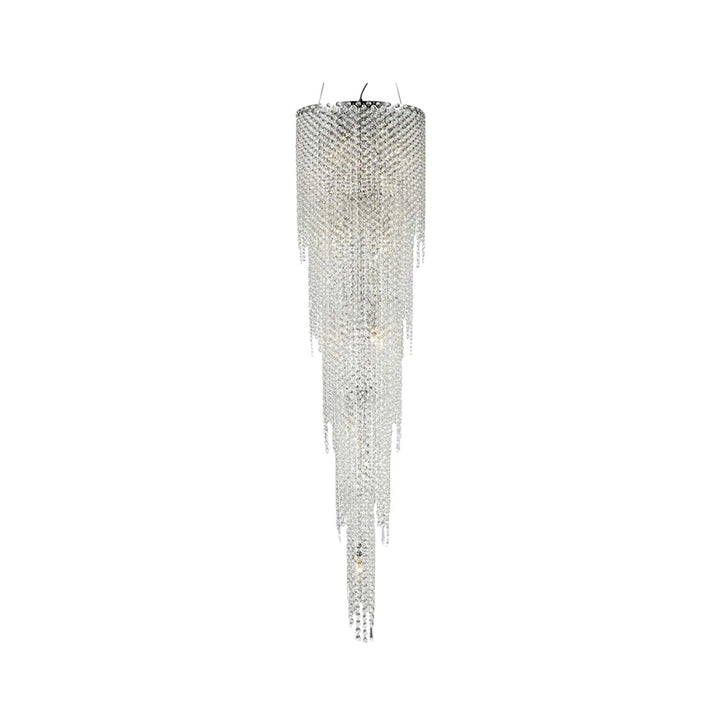 Glacier Pendant 5 Tier Chandelier - Height:170cm - Chrome
