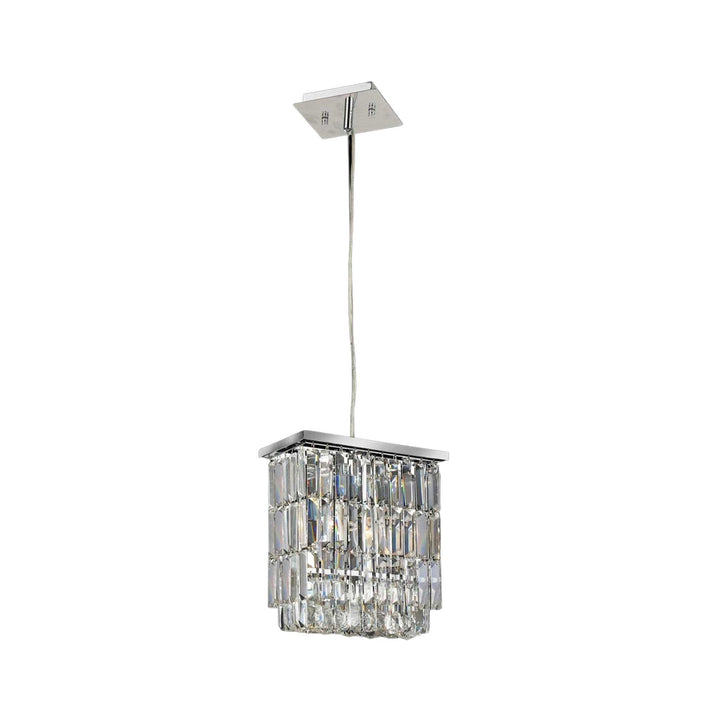 Modena Crystal Pendant - Rectangle Multi Tier W: 25cm - Designer Chandelier Australia