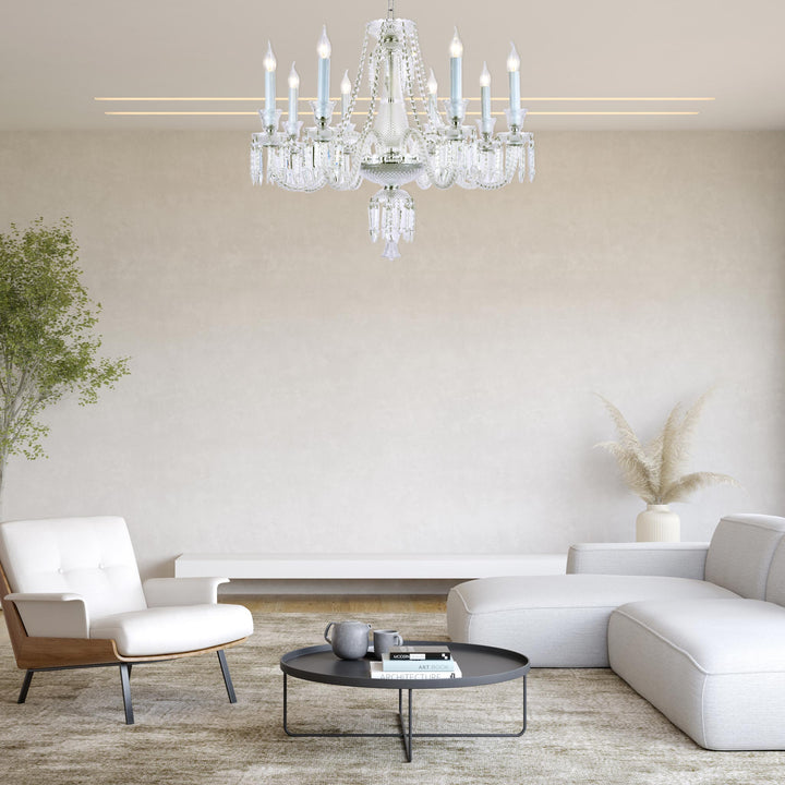 Buckingham Chandelier - 8 Arm - Chrome