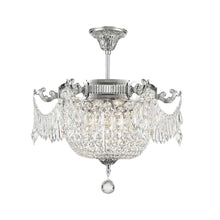 Load image into Gallery viewer, Regency Basket Chandelier - Chrome Finish - Flush Mount - W:46cm H:43cm
