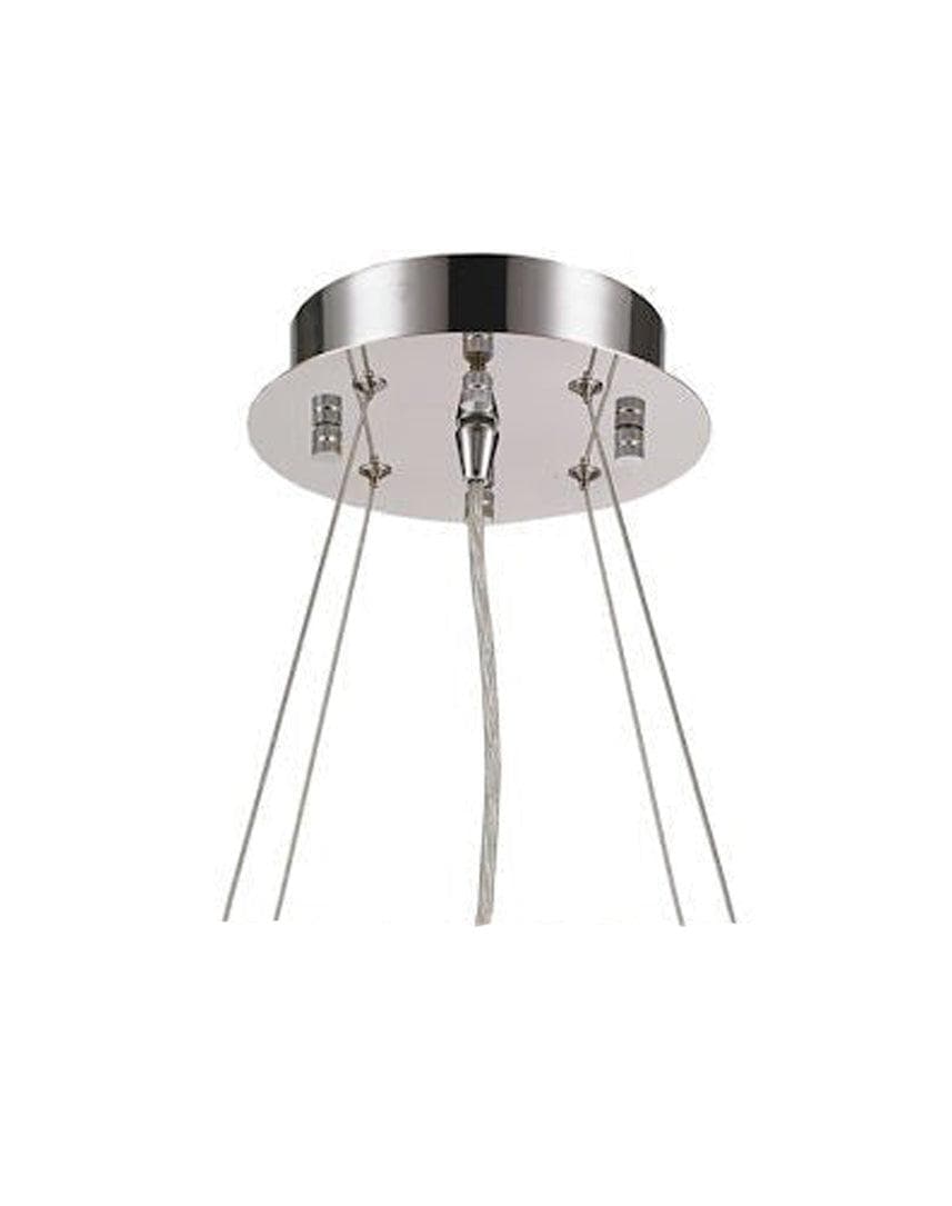 Modular 3 Tier Crystal Pendant - Round - Chrome Fixtures