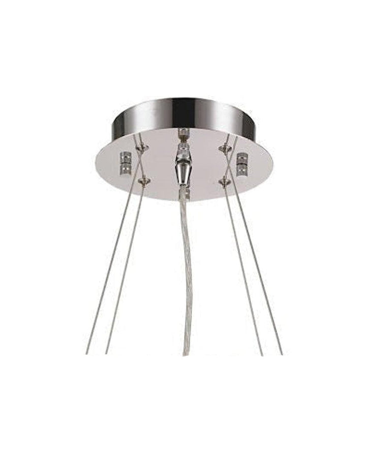 Modular 3 Tier Crystal Pendant - Round - Chrome Fixtures