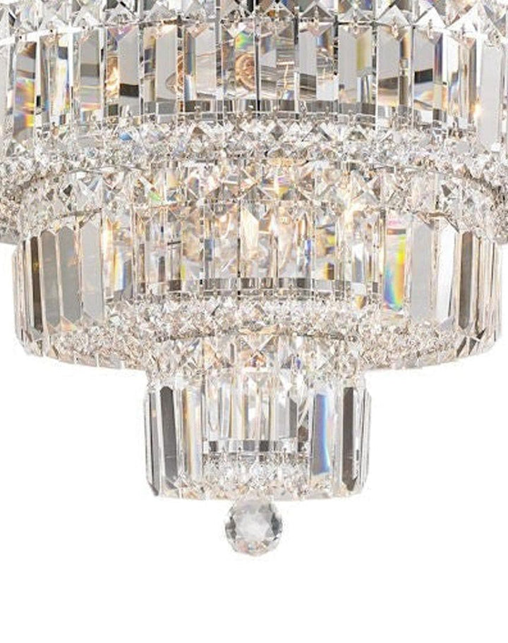 Modular 3 Tier Crystal Pendant - Round - Chrome Fixtures