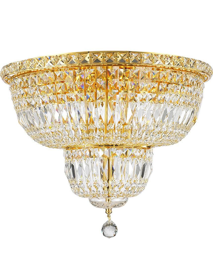 Empress Flush Mount Basket Chandelier - Gold - W:50cm