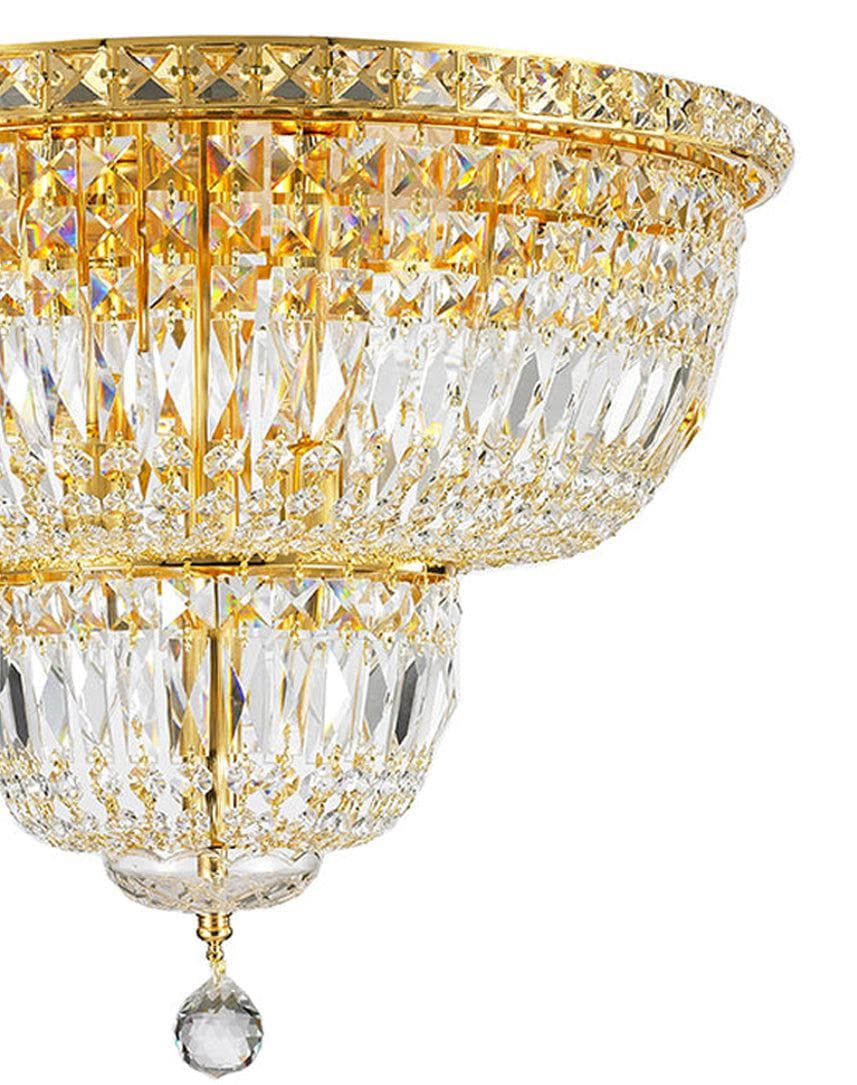 Empress Flush Mount Basket Chandelier - Gold - W:50cm