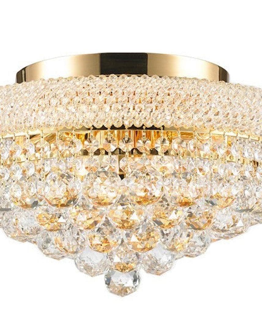 Royal Empress Flush Mount Basket Chandelier - Gold - W:40cm