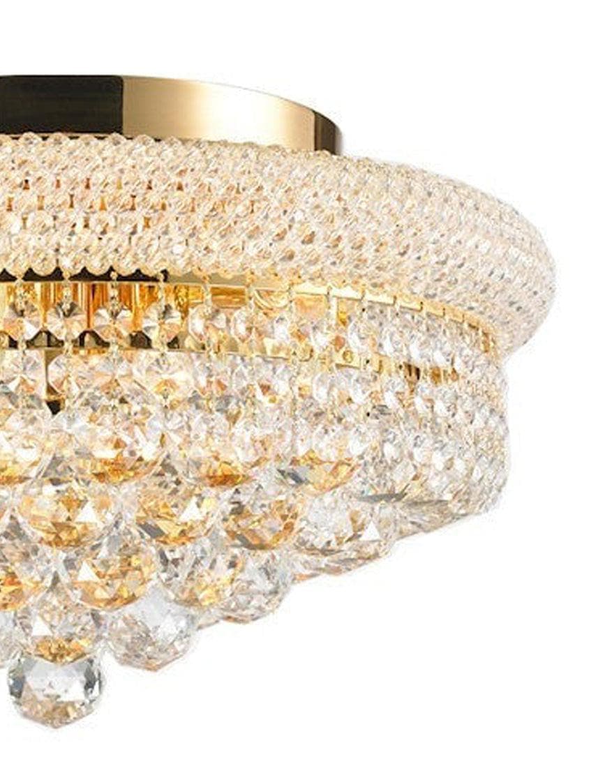 Royal Empress Flush Mount Basket Chandelier - Gold - W:40cm