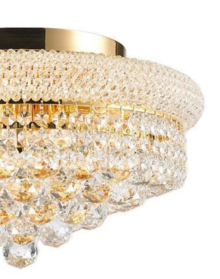 Royal Empress Flush Mount Basket Chandelier - Gold - W:40cm