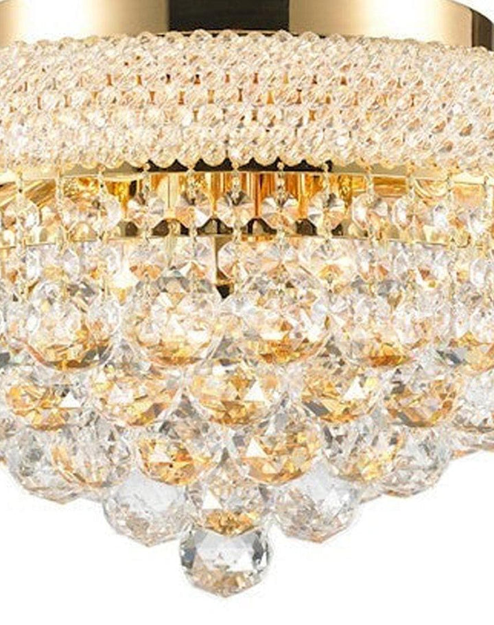 Royal Empress Flush Mount Basket Chandelier - Gold - W:40cm