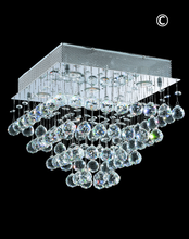 Load image into Gallery viewer, Square Cluster LED Flush Mount Crystal Chandelier - Width:40cm Height:36cm - Designer Chandelier 

