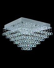 Load image into Gallery viewer, Square Cluster LED Flush Mount Crystal Chandelier - Width:60cm Height:40cm - Designer Chandelier 
