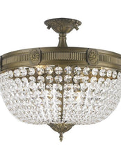 Load image into Gallery viewer, Regency Basket Flush Mount Chandelier - Antique Bronze Style - W:50cm
