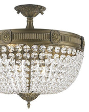 Load image into Gallery viewer, Regency Basket Flush Mount Chandelier - Antique Bronze Style - W:50cm
