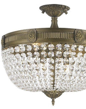 Load image into Gallery viewer, Regency Basket Flush Mount Chandelier - Antique Bronze Style - W:50cm
