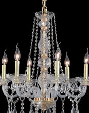 Load image into Gallery viewer, Bohemian Elegance 6 Arm Crystal Chandelier - GOLD

