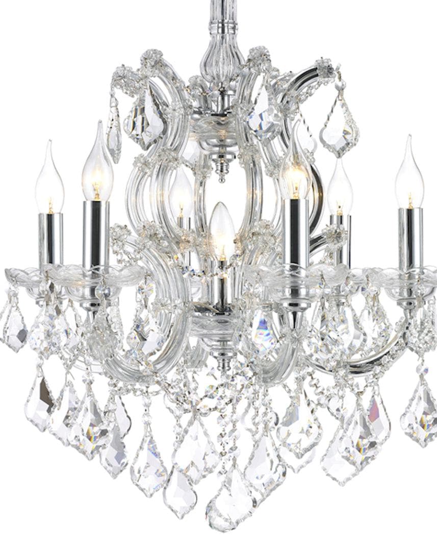 Maria Theresa Crystal Chandelier Grande 7 Light - CHROME - Designer Chandelier Australia