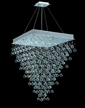 Load image into Gallery viewer, Square Cluster LED Crystal Chandelier - Width:70cm Height:90cm - Designer Chandelier 

