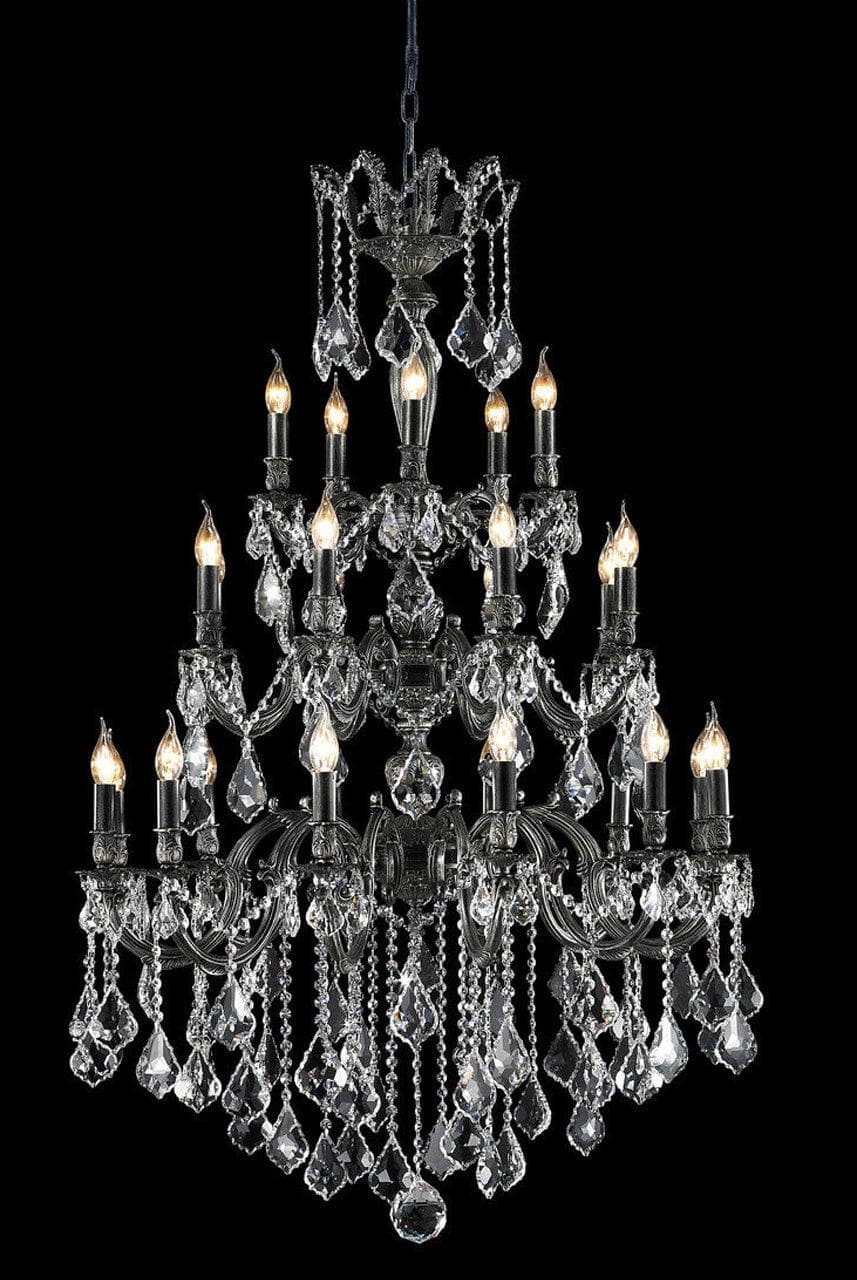 Americana 25 Light Crystal Chandelier - Antique Silver