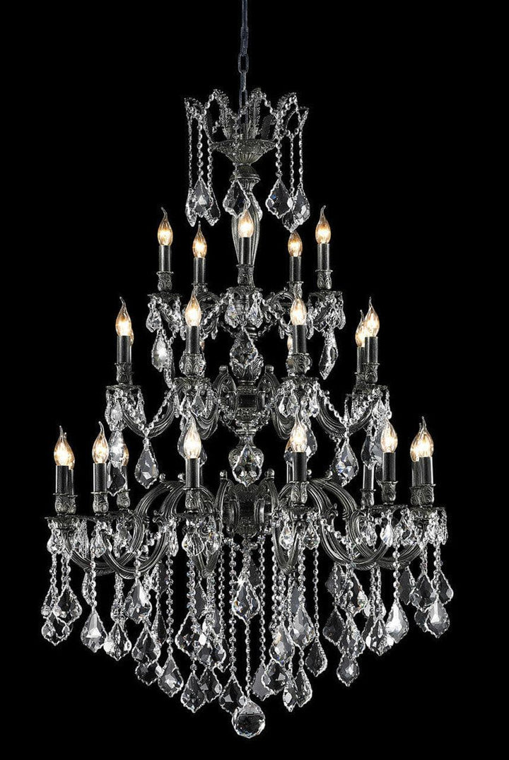 Americana 25 Light Crystal Chandelier - Antique Silver