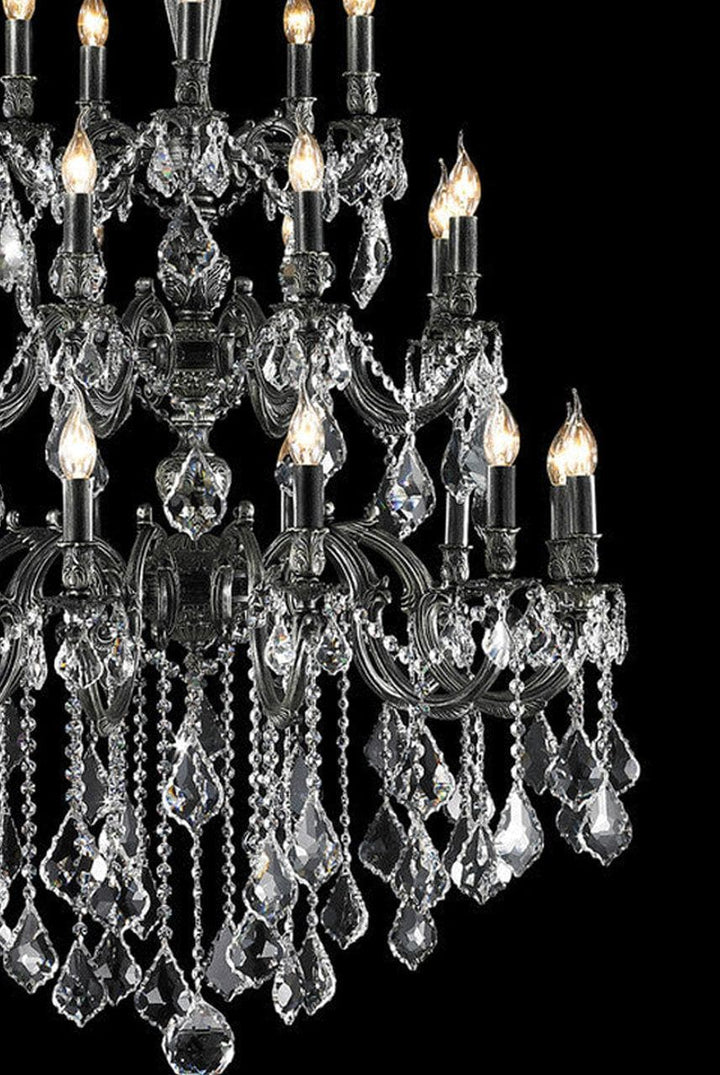 Americana 25 Light Crystal Chandelier - Antique Silver