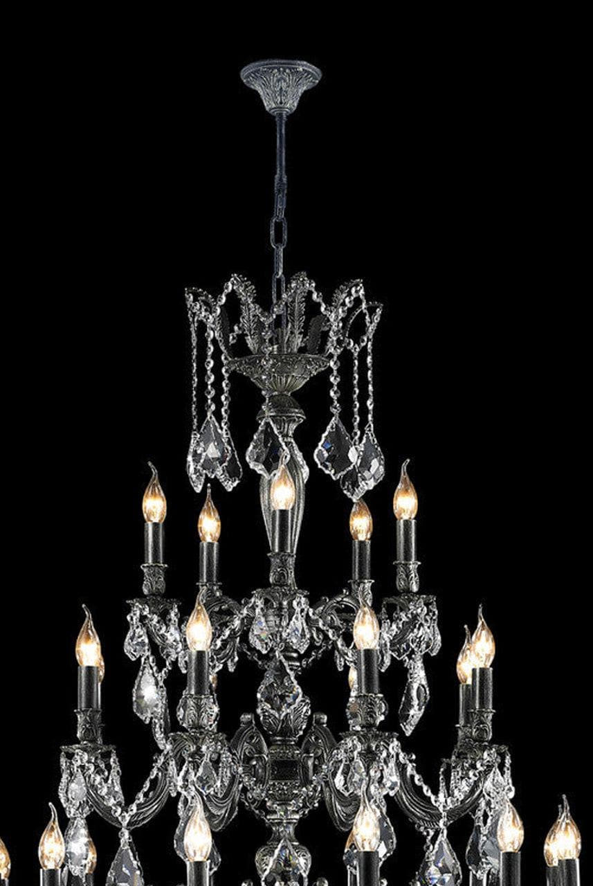 Americana 25 Light Crystal Chandelier - Antique Silver