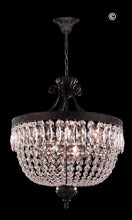 Load image into Gallery viewer, Florence Basket Chandelier -  Flemish Brass Finish- W:50cm H:65cm - Designer Chandelier 
