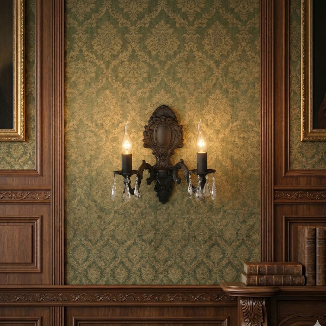 Double Arm Californian Wall Sconce - Dark Bronze