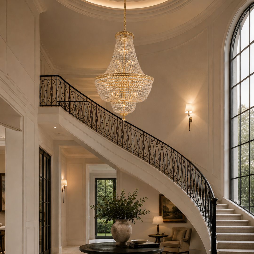 Empress Crystal Basket Chandelier - Gold - 42 Light