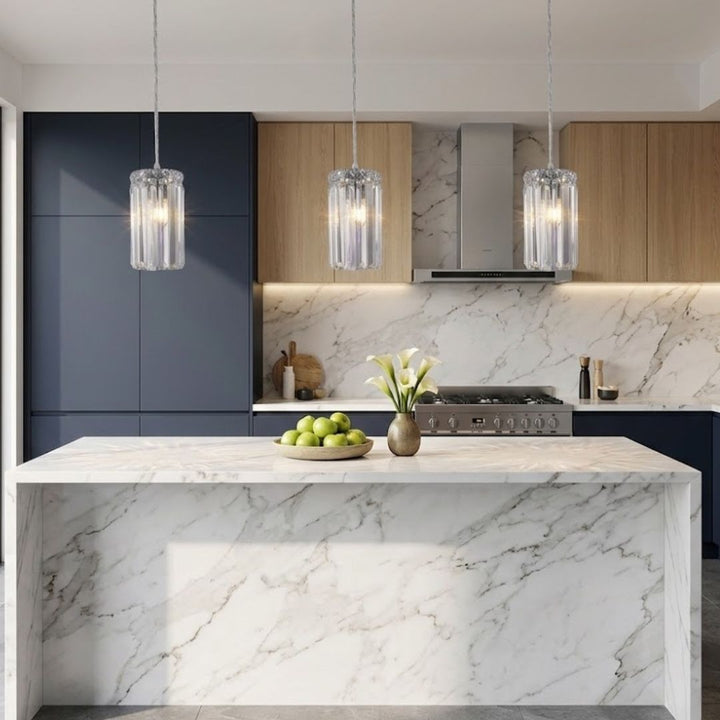 Modular Single Light Pendant - Round - Chrome - H:25cm