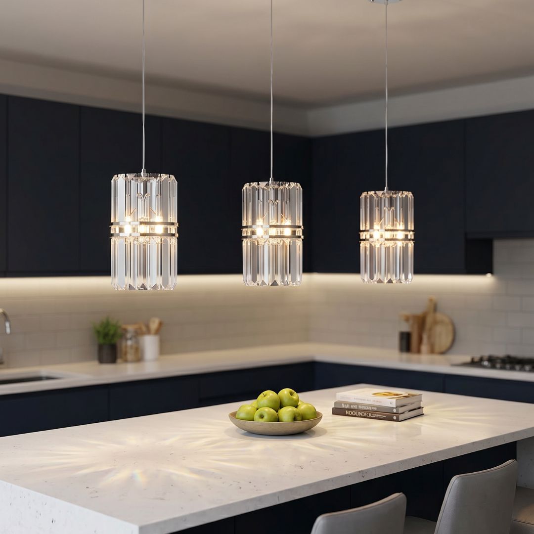 Ashton Collection - Pendant - Nickel Plated - W:20cm