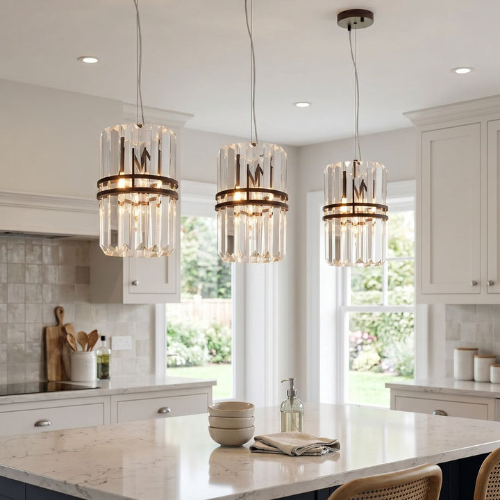 Ashton Collection - Pendant- Warm Bronze Finish - W:20cm
