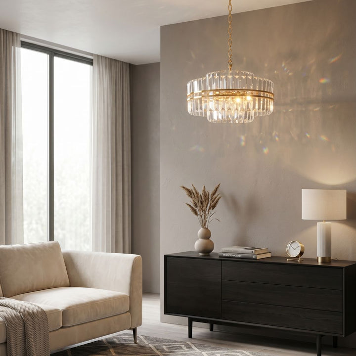 Ashton Collection - 55cm Chandelier - Gold Plated